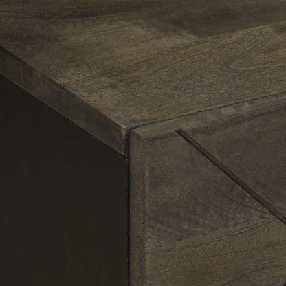 Mesa de cabeceira 40x33x46 cm madeira de mangueira maciça preto