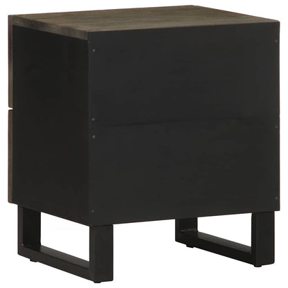 Mesas de cabeceira 2 pcs 40x33x46 cm mangueira maciça preto