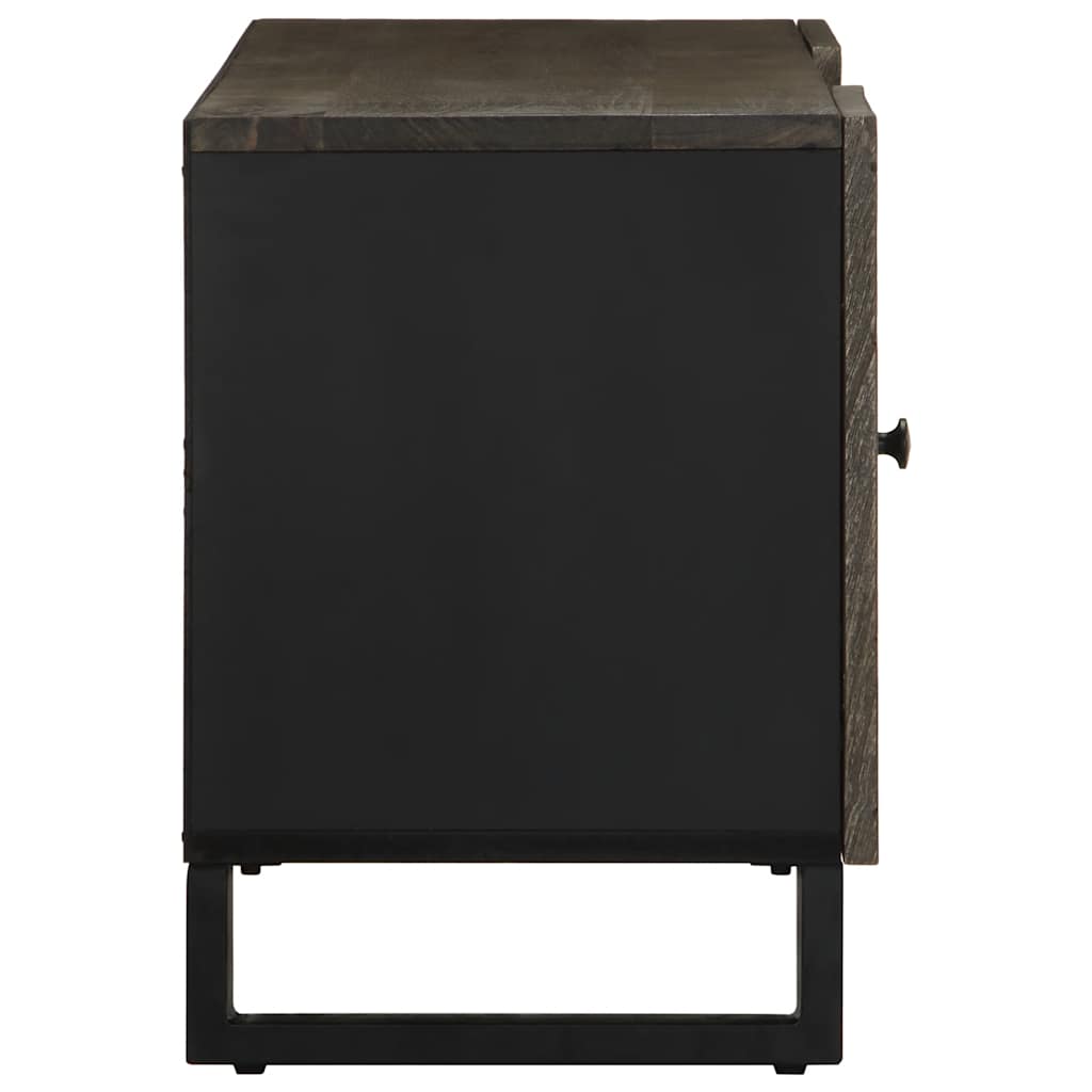 Móvel de TV de madeira de mangueira maciça preto 105x33x46 cm