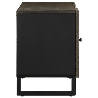 Móvel de TV de madeira de mangueira maciça preto 105x33x46 cm