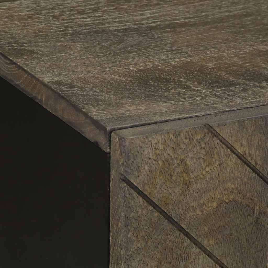 Móvel de TV de madeira de mangueira maciça preto 105x33x46 cm