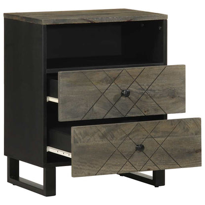 Mesa de cabeceira preto 50x33x62 cm madeira de mangueira maciça