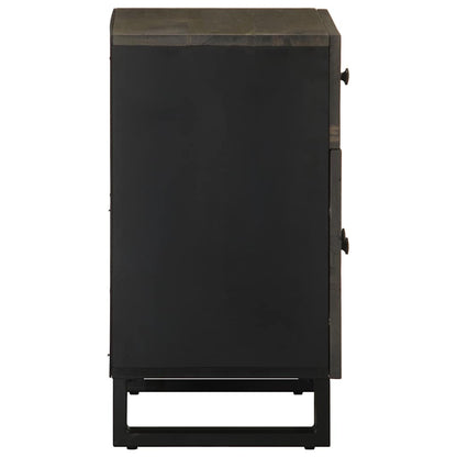 Mesa de cabeceira 50x33x60 cm madeira de mangueira maciça preto