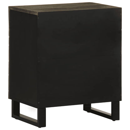 Mesa de cabeceira 50x33x60 cm madeira de mangueira maciça preto