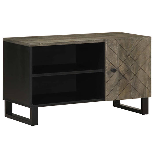 Móvel de TV 80x33x46 cm madeira de mangueira maciça preto