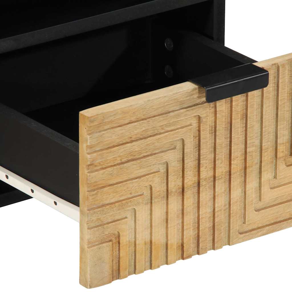 Móvel de TV de madeira de mangueira maciça castanho 70x33x46 cm