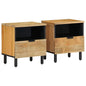Mesas de cabeceira 2 pcs castanho madeira mangueira maciça