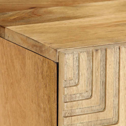 Móvel de TV castanho de madeira de mangueira maciça