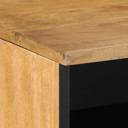 Móvel de TV de madeira de mangueira maciça castanho