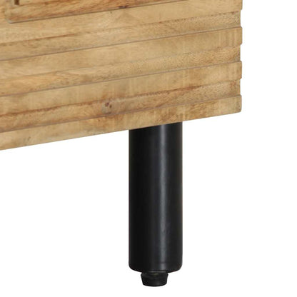 Móvel de TV de madeira de mangueira maciça castanho