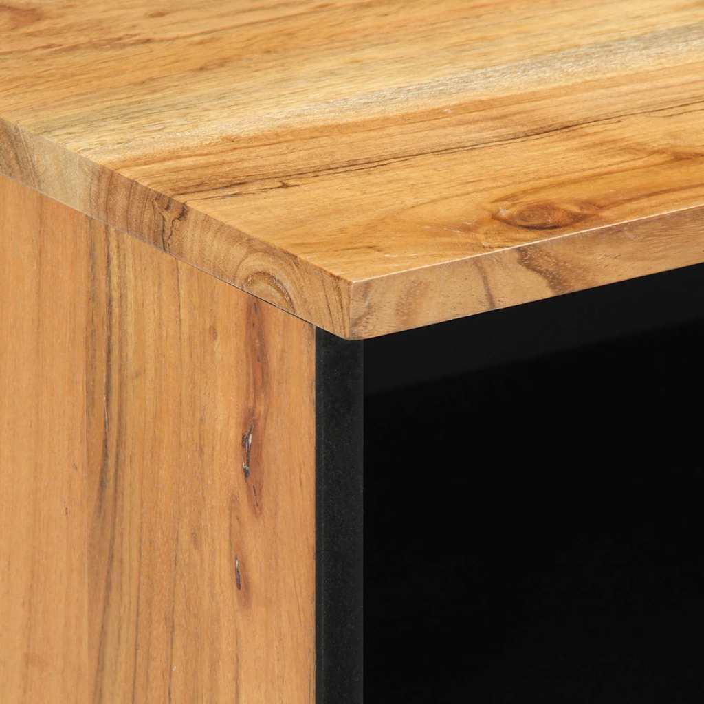 Gabinete de TV com gaveta Castanho Madeira de acácia maciça