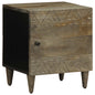 Mesa de cabeceira cinzento claro 40x33x46 cm