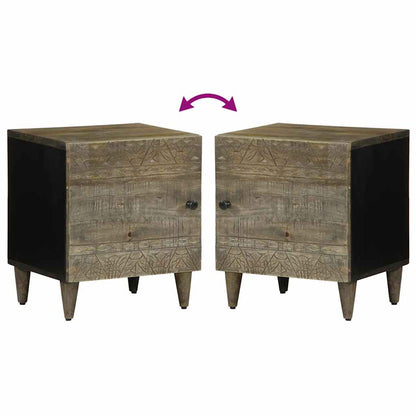 Mesas de cabeceira cinzento claro 2 pcs 40x33x46 cm