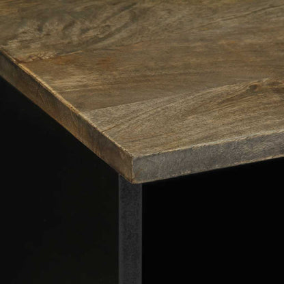 Móvel TV cinzento claro de madeira mangueira maciça