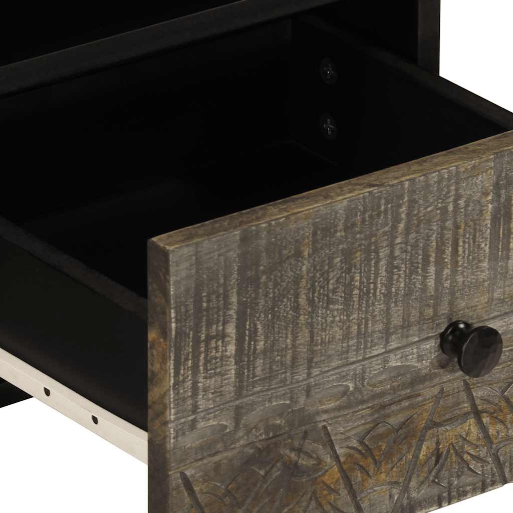 Móvel TV cinzento claro de madeira mangueira maciça