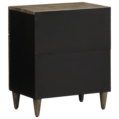 Mesa de cabeceira cinzento claro 50x33x60 cm