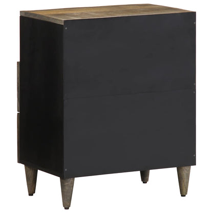 Mesa de cabeceira cinzento claro 50x33x60 cm