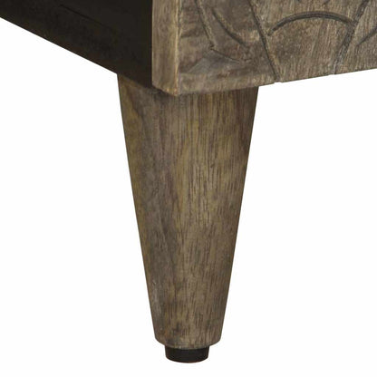 Móvel TV cinzento claro de madeira mangueira maciça