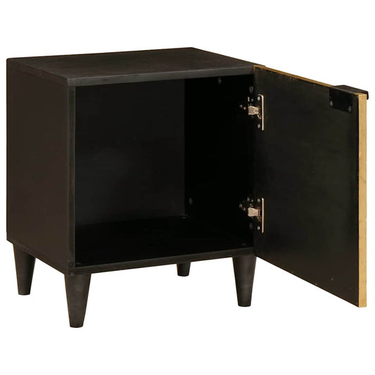 Mesa-de-cabeceira Preto e Ouro 40 x 33.5 x 46 cm