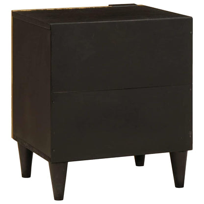 Mesa-de-cabeceira 2 pcs Preto e Ouro 40 x 33.5 x 46 cm