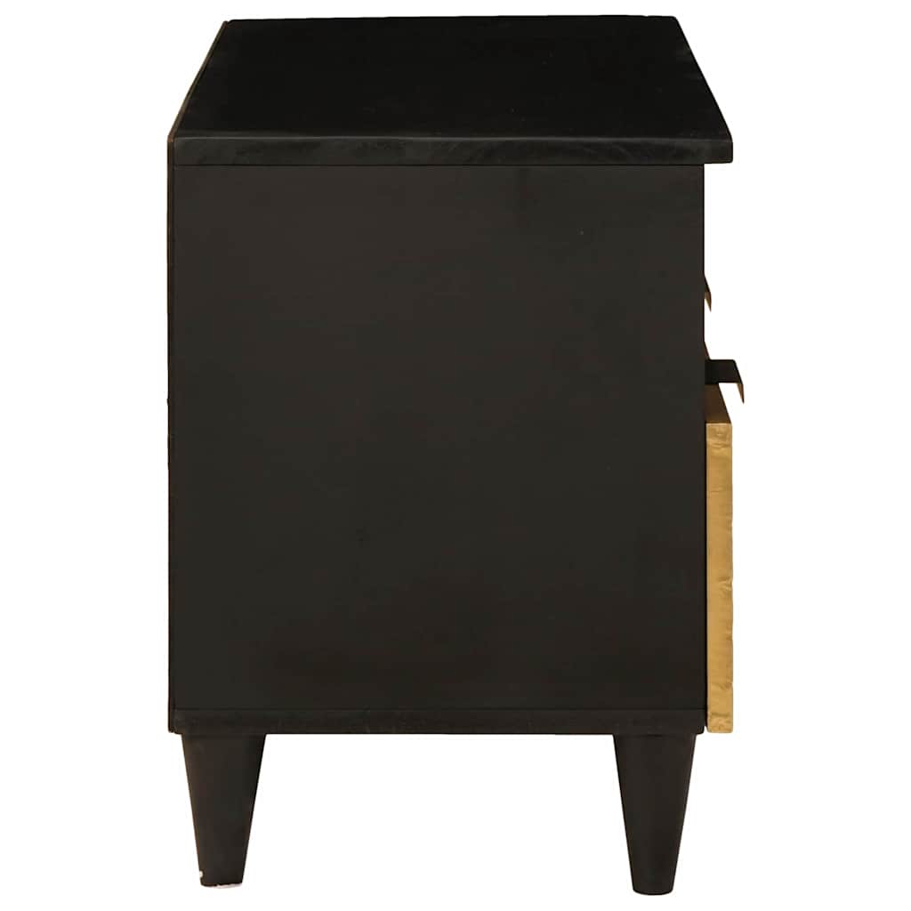 Gabinete para TV com gaveta Preto e Ouro 70 x 33 x 46 cm