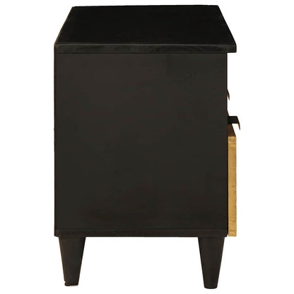 Gabinete para TV com gaveta Preto e Ouro 70 x 33 x 46 cm