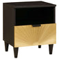 Mesa-de-cabeceira com gaveta Preto e Ouro 40 x 33 x 46 cm