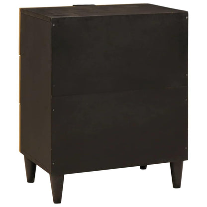 Mesa-de-cabeceira com gaveta Preto e Ouro 50 x 33 x 60 cm