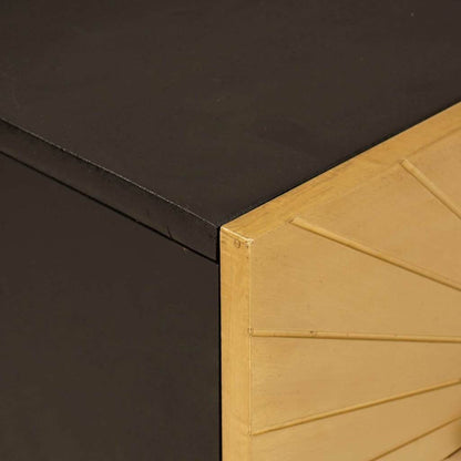 Mesa-de-cabeceira com gaveta Preto e Ouro 50 x 33 x 60 cm