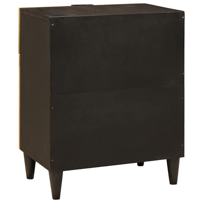 Mesa-de-cabeceira com gaveta Preto e Ouro 50 x 33 x 60 cm