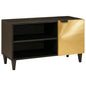 Gabinete para TV com prateleira Preto e Ouro 80 x 33 x 46 cm