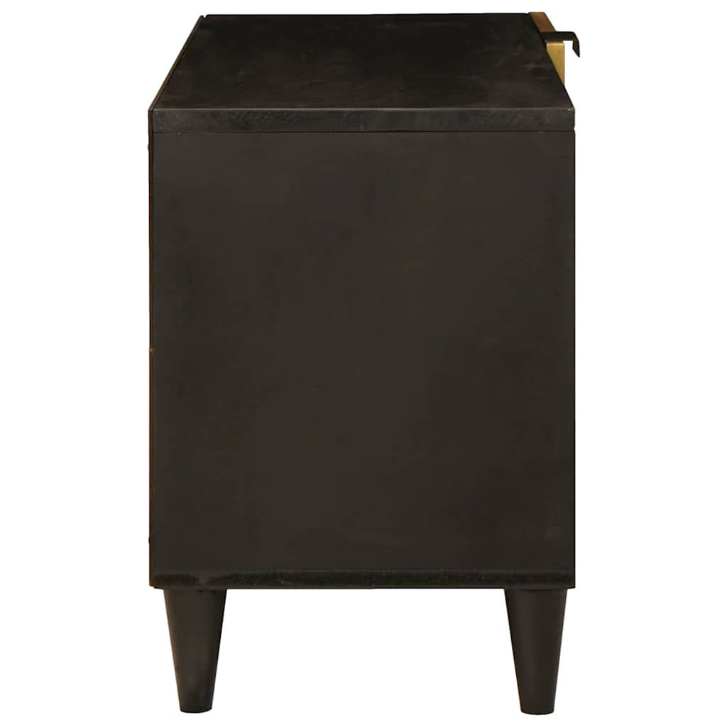 Gabinete para TV com prateleira Preto e Ouro 80 x 33 x 46 cm