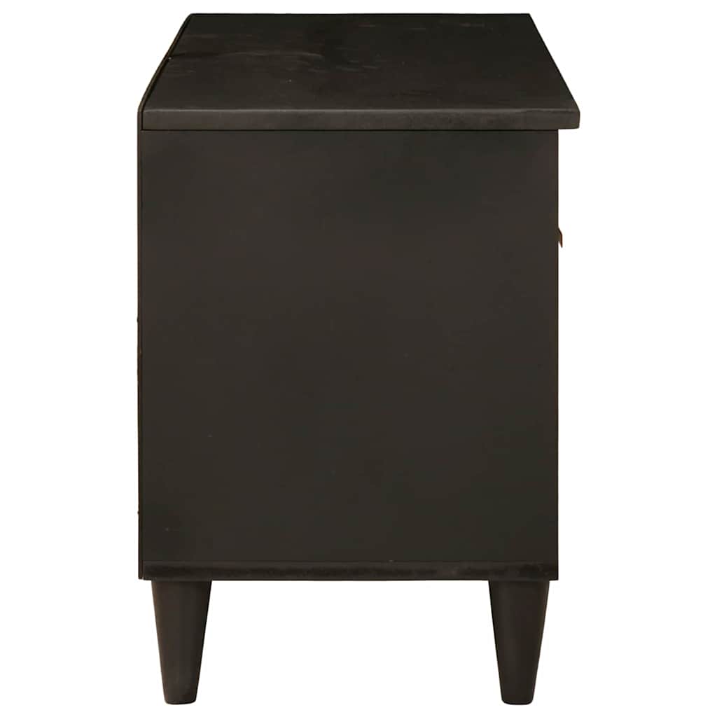 Gabinete para TV com gaveta Preto e Ouro 80 x 33 x 46 cm
