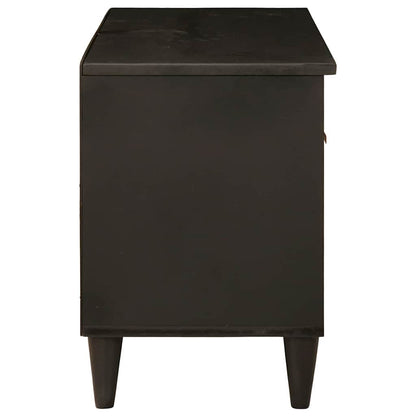 Gabinete para TV com gaveta Preto e Ouro 80 x 33 x 46 cm