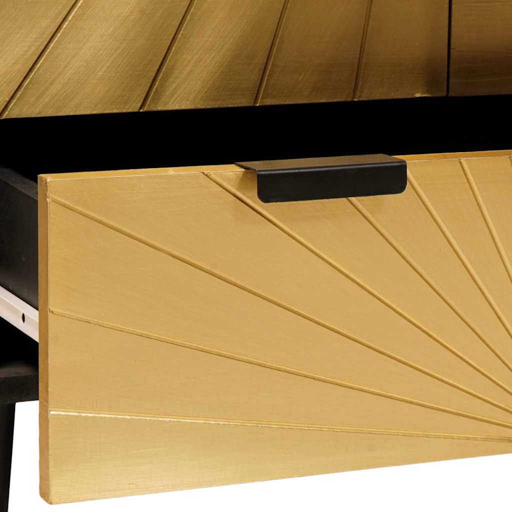 Armário lateral com gaveta Preto e Ouro 60 x 33.5 x 100 cm