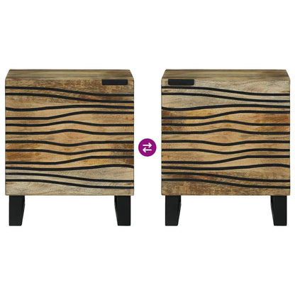 Armário de Cabeceira 2 pcs Castanho 40 x 33 x 46 cm