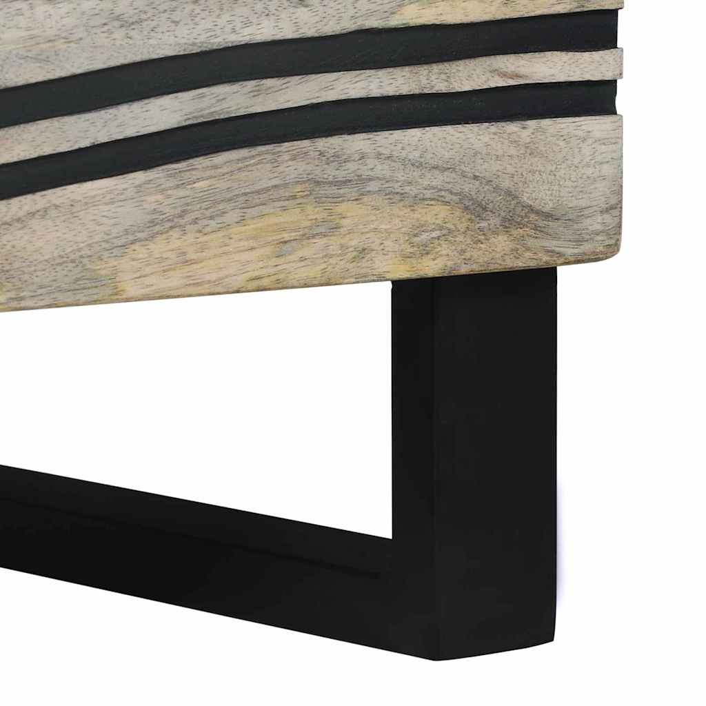 Armário de Cabeceira com gaveta Branco e preto 40 x 33 x 46 cm
