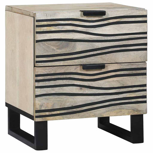 Armário de Cabeceira com gaveta Branco e preto 40 x 33 x 46 cm