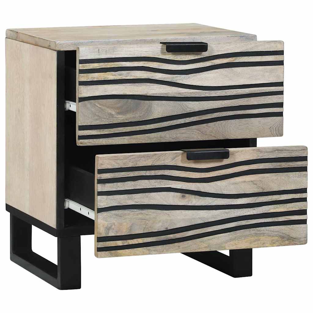 Armário de Cabeceira com gaveta Branco e preto 40 x 33 x 46 cm