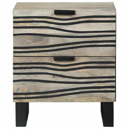 Armário de Cabeceira com gaveta Branco e preto 40 x 33 x 46 cm