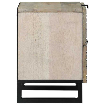 Armário de Cabeceira com gaveta Branco e preto 40 x 33 x 46 cm