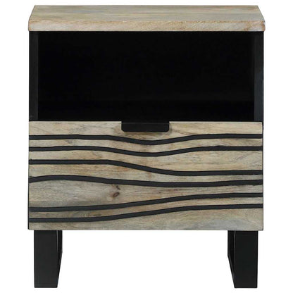 Armário de Cabeceira com gaveta Branco e preto 40 x 33 x 46 cm