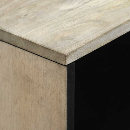 Armário de Cabeceira com gaveta Branco e preto 50 x 33 x 60 cm