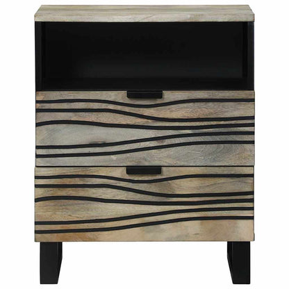 Armário de Cabeceira com gaveta Branco e preto 50 x 33 x 60 cm