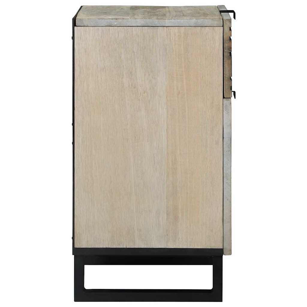 Armário de Cabeceira com gaveta Branco e preto 50 x 33 x 60 cm
