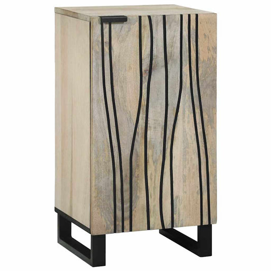 Sideboard Branco 40 x 33 x 75 cm Madeira de mangueira maciça