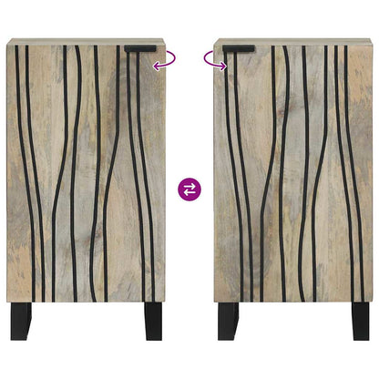 Sideboard Branco 40 x 33 x 75 cm Madeira de mangueira maciça