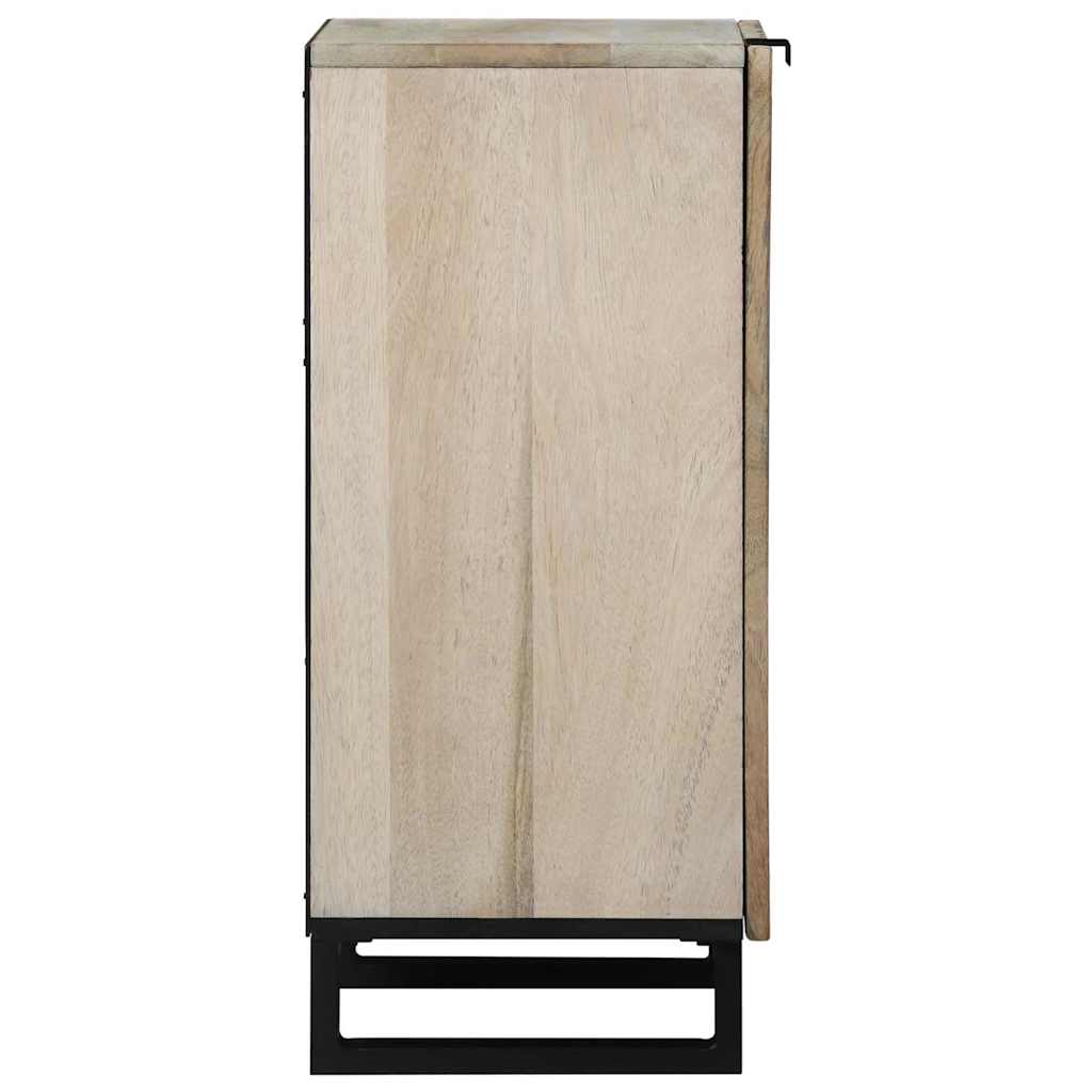 Sideboard Branco 40 x 33 x 75 cm Madeira de mangueira maciça