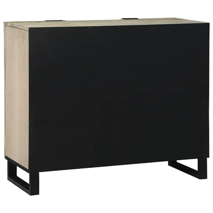 Buffet Branco 90 x 33 x 75 cm Madeira de mangueira maciça