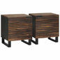 Armário de Cabeceira 2 pcs Nogueira 40 x 33 x 46 cm